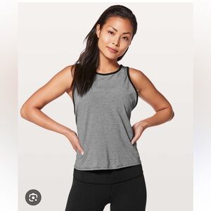 Lululemon Twist It Tank Breathable Pima Cotton Crew Neck DeepV Twist Back 8 NWT
